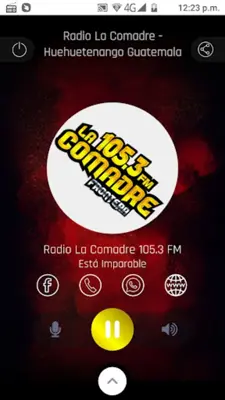 Radio La Comadre 105.3 FM android App screenshot 1