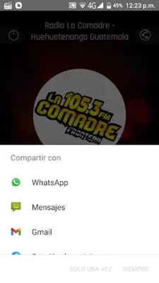 Radio La Comadre 105.3 FM android App screenshot 3